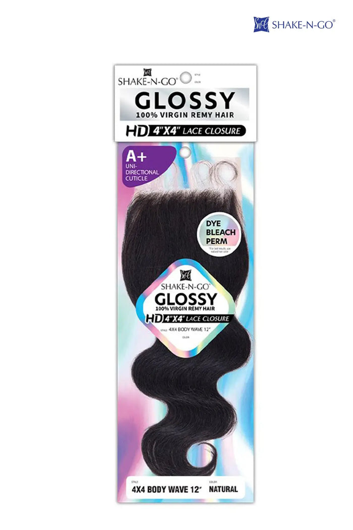 SHAKE N GO GLOSSY 4X4 HD LACE CLOSURE 12" - BODY WAVE - BSW BEAUTY CANADA