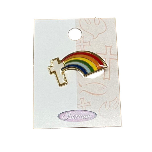 SHERMAN Rainbown Cross Pin
