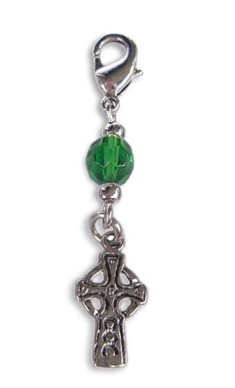 Silver Cross Charm – Mini Hair Twister Spiritual Accessory front view