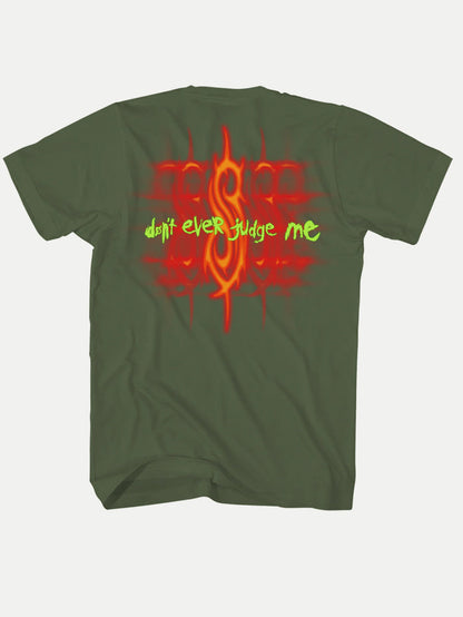 Slipknot - Neon Don't Judge Me Front and Back Print T-Shirt | Military-Image 5