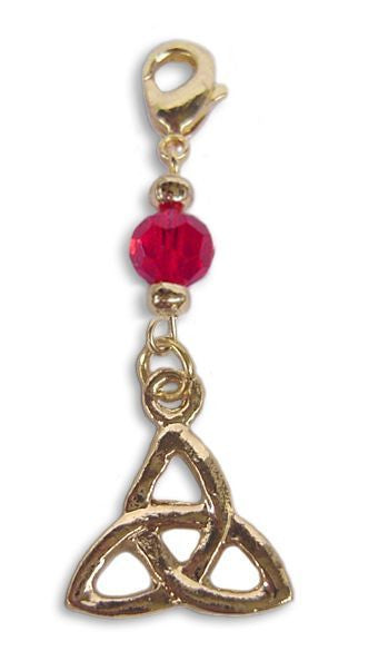 Small Gold Celtic Eternity Knot Charm – Mini Hair Twister Accessory front view