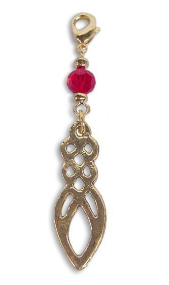Small Gold Celtic Power Symbol Charm – Mini Hair Twister Accessory front view