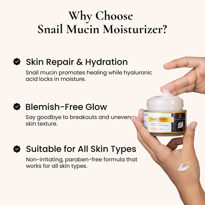 Snail Mucin Moisturizer - Radiant, Hydrated Skin