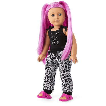 Snow Leopard Joggers for 18-inch Dolls