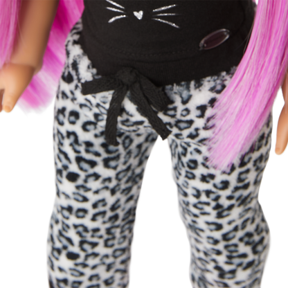 Snow Leopard Joggers for 18-inch Dolls