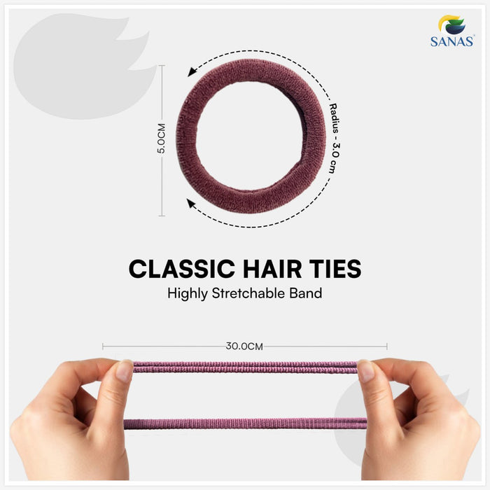 Pastel Elastic Hair Ties for Women