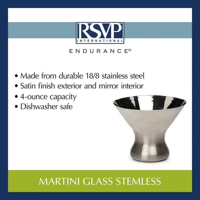 Stainless Steel Martini Glass