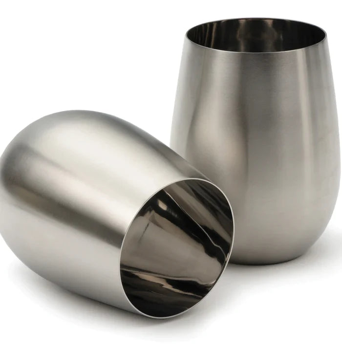 Stemless Stainless Steel Wine Glass