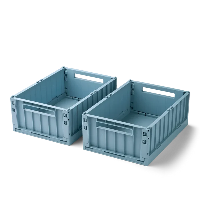 Liewood - Storage Box - Weston M - Set Of 2 - Beach Blue