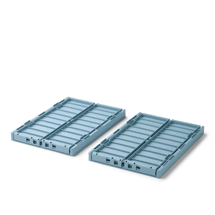 Liewood - Storage Box - Weston M - Set Of 2 - Beach Blue - Foldable