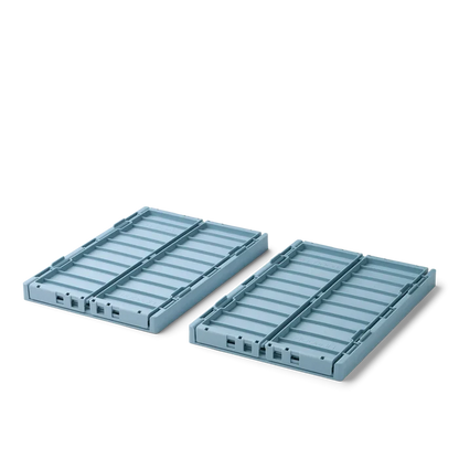 Liewood - Storage Box - Weston M - Set Of 2 - Beach Blue - Foldable