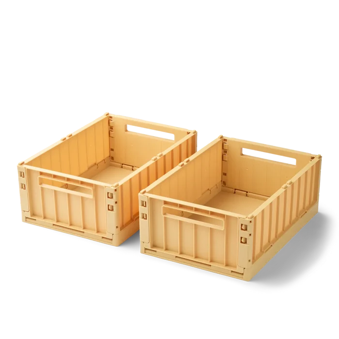 Liewood - Storage Box - Weston M - Set Of 2 - Lemon Yellow