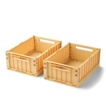 Liewood - Storage Box - Weston M - Set Of 2 - Lemon Yellow