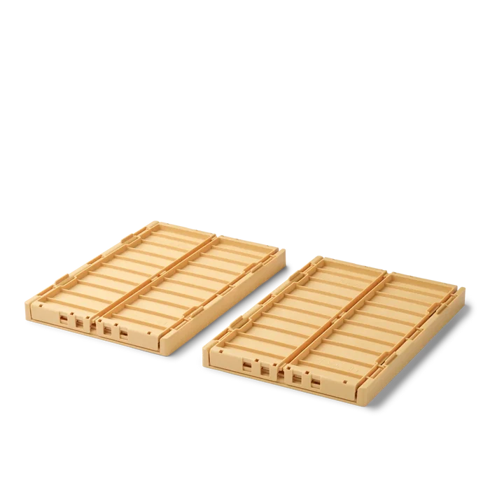 Liewood - Storage Box - Weston M - Set Of 2 - Lemon Yellow - Foldable