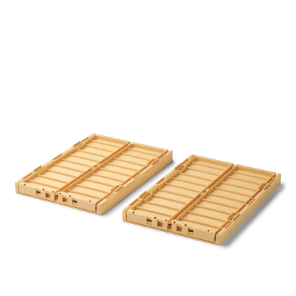 Liewood - Storage Box - Weston M - Set Of 2 - Lemon Yellow - Foldable