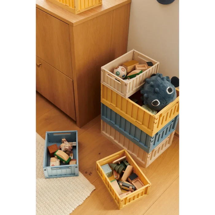 Liewood - Storage Box - Weston M - Set Of 2 - Lemon Yellow - Lifestyle Cut 2
