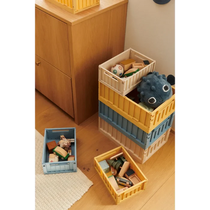 Liewood - Storage Box - Weston M - Set Of 2 - Lemon Yellow - Lifestyle Cut 2