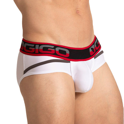 Style White Brief vista frontal de Gigo Underwear