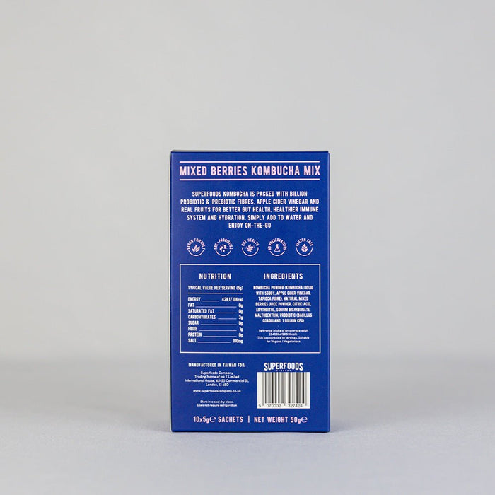 Super Foods Instant kombucha Box Mixed Berries 50g (10 x 5g) - Beauty Tribe