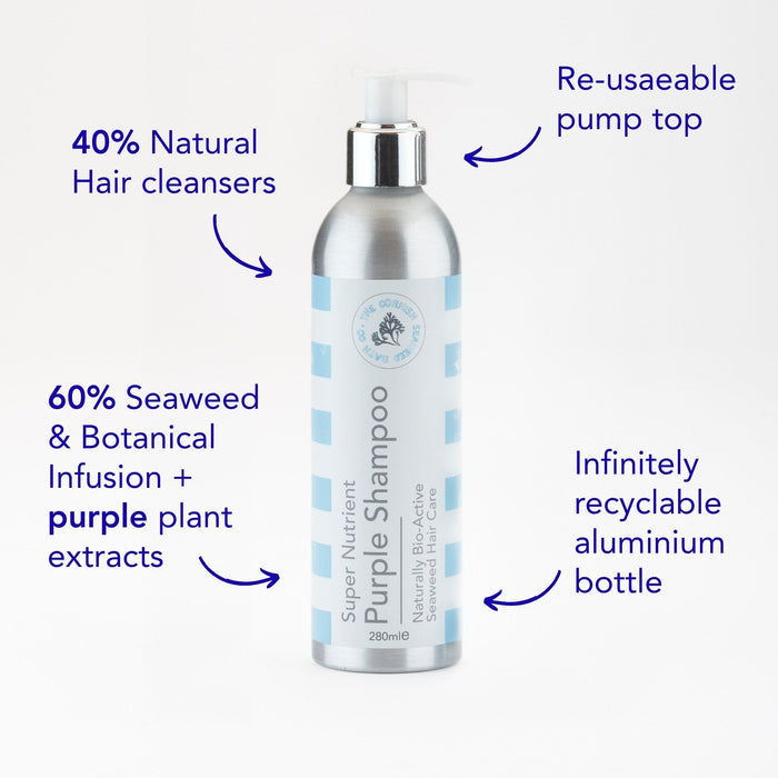 The Complete Super Nutrient Purple Haircare Set - The Cornish Seaweed Bath Co.