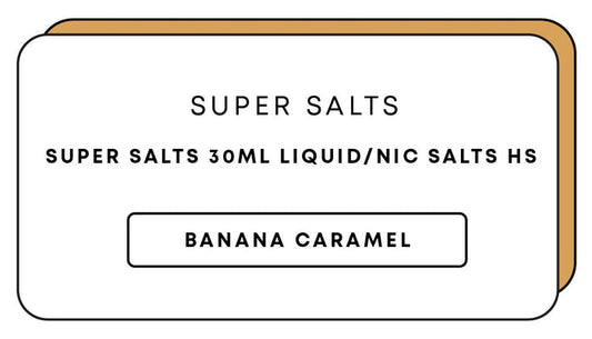Super Salts 30mL E-Liquid HS | Banana Caramel-Image 1