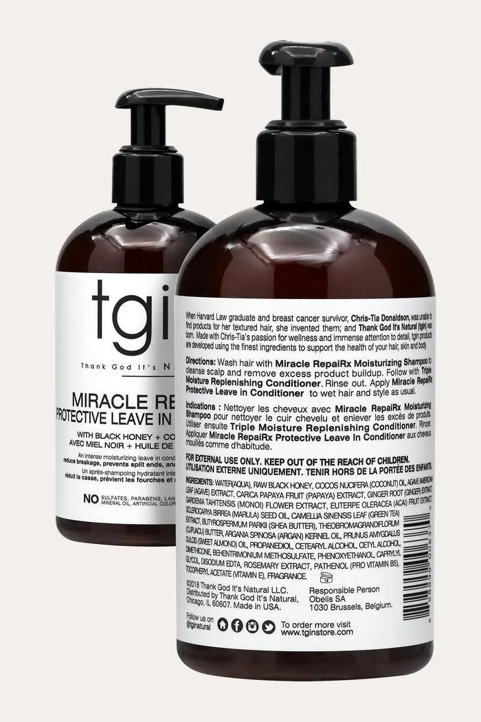 TGIN MIRACLE REPAIRX PROTECTIVE LEAVE IN CONDITIONER 13oz - BSW BEAUTY CANADA