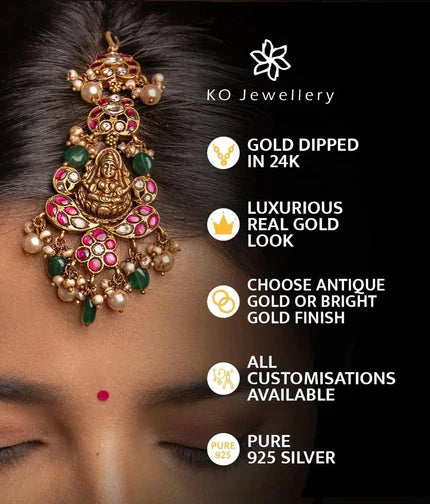 The Abhata Silver Lakshmi Kemp Necklace & Earrings