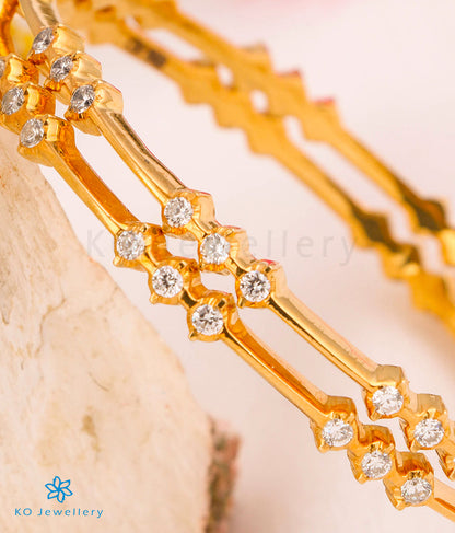 The Abhushana Silver Solitaire Bangle-Single (Size 2.6)