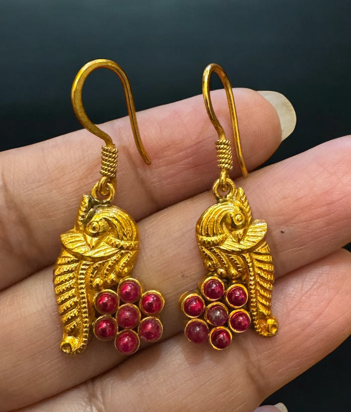 The Barhin Silver Peacock Kemp Earrings