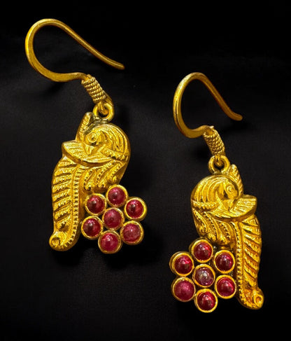 The Barhin Silver Peacock Kemp Earrings