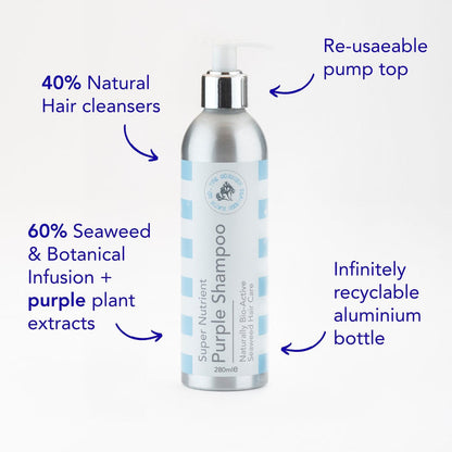 The Complete Super Nutrient Purple Haircare Set - The Cornish Seaweed Bath Co.