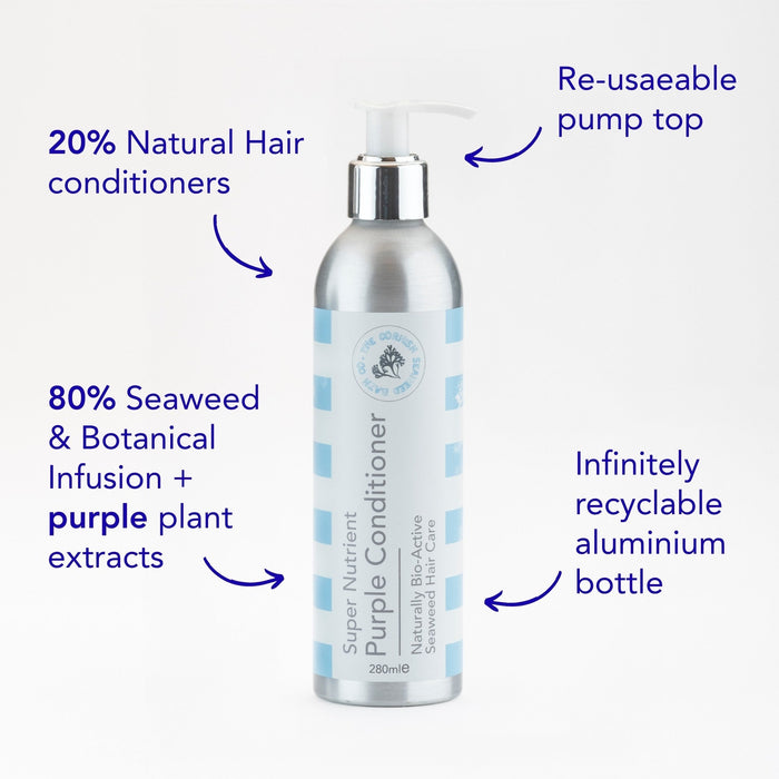 The Complete Super Nutrient Purple Haircare Set - The Cornish Seaweed Bath Co.