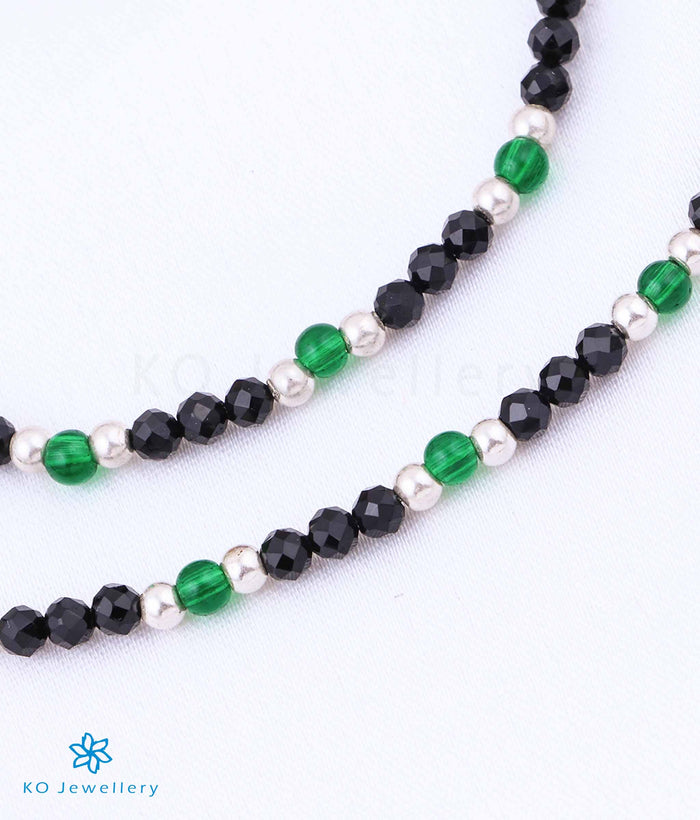 The Harini Silver Baby/Kids Nazariya Anklets  (7 inches)
