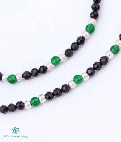 The Harini Silver Baby/Kids Nazariya Anklets  (7 inches)
