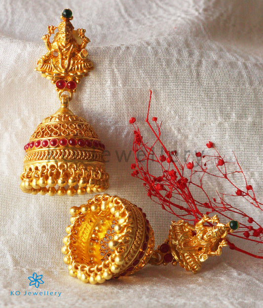 The Kanaka Silver Lakshmi Jhumka