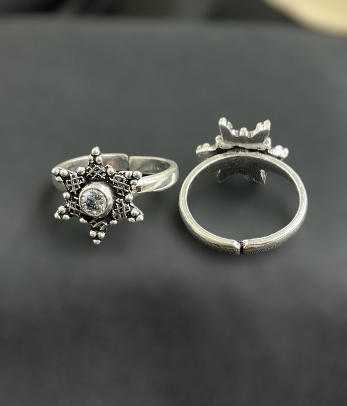 The Kriti Silver Gemstone Toe-Rings