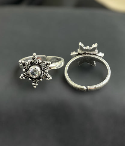 The Kriti Silver Gemstone Toe-Rings