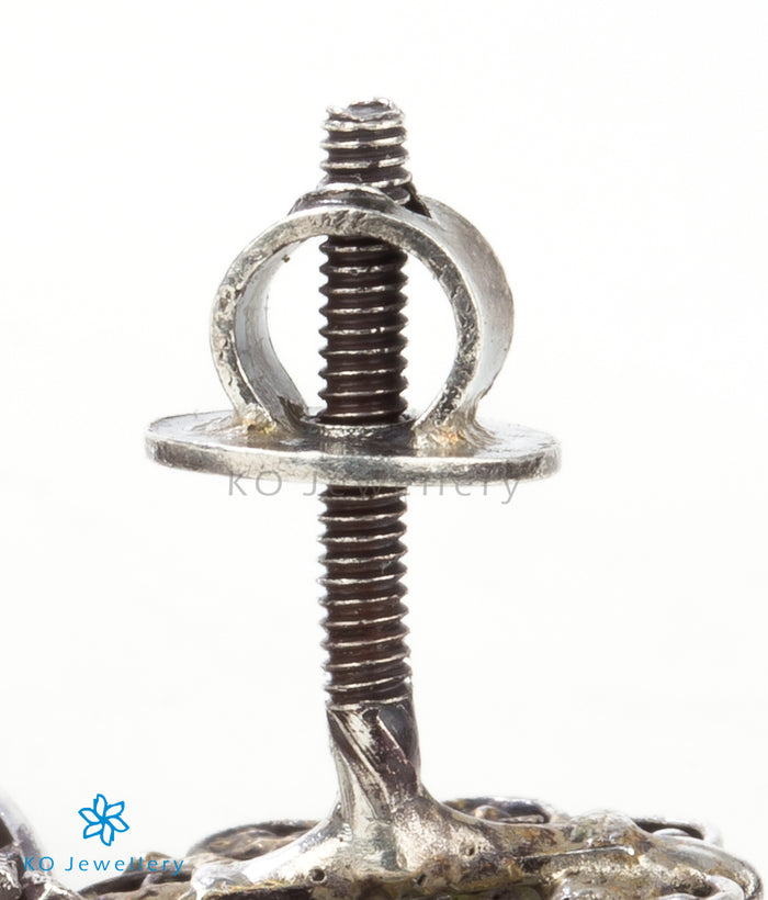 The Kritika Silver Peacock Kempu Necklace