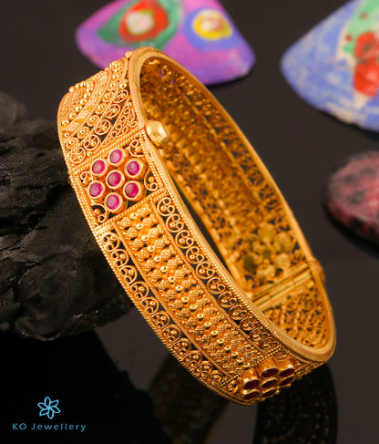 The Lasaka Silver Filigree Bracelet-Single (Size/2.2/2.4/2.6/2.8)