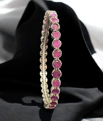 The Tanmaya Silver Kemp Bangle-Single (Oxidised/Size /2.2/2.4/2.6/2.8)