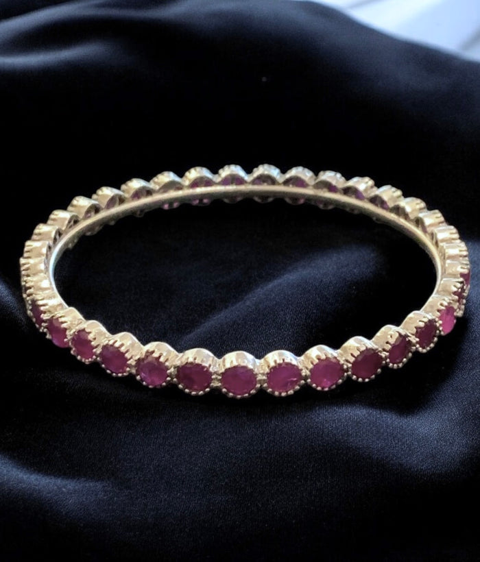 The Tanmaya Silver Kemp Bangle-Single (Oxidised/Size /2.2/2.4/2.6/2.8)