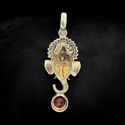 The Vinayaka Silver Ganesha Pendant (Oxidised)
