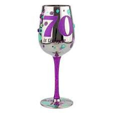 TOP SHELF WINE GLASS 70 IS THE NEW - Cardsmart & Gift