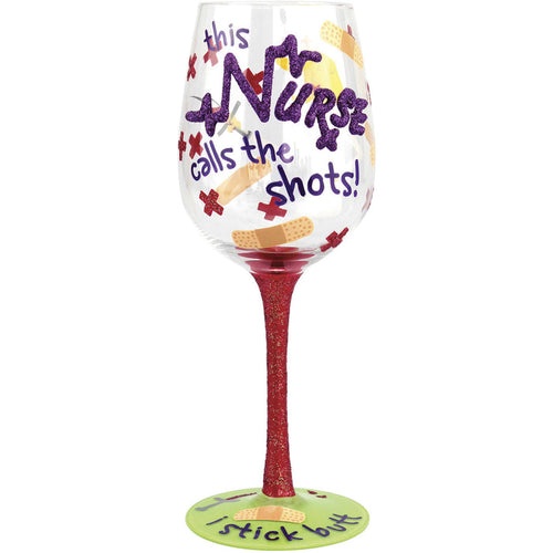 TOP SHELF WINE GLASS NURSE - Cardsmart & Gift