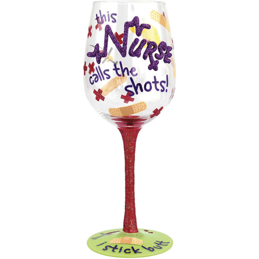 TOP SHELF WINE GLASS NURSE - Cardsmart & Gift