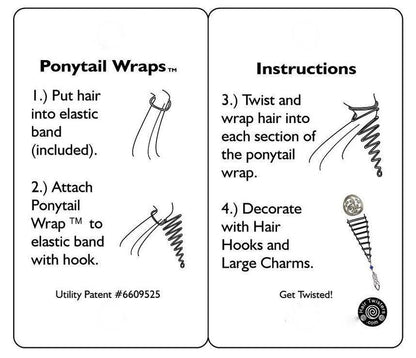 Aloha Ponytail Wrap Set - 12 Inch Ponytail Holder