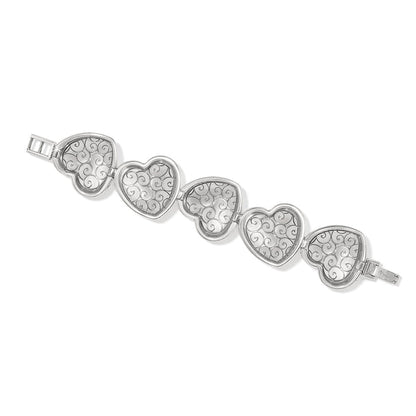 Trianon Heart Link Bracelet/silver