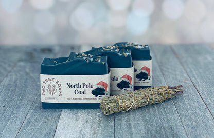 Two Tree Soaps - North Pole Coal - Natural Handmade Bar Soap