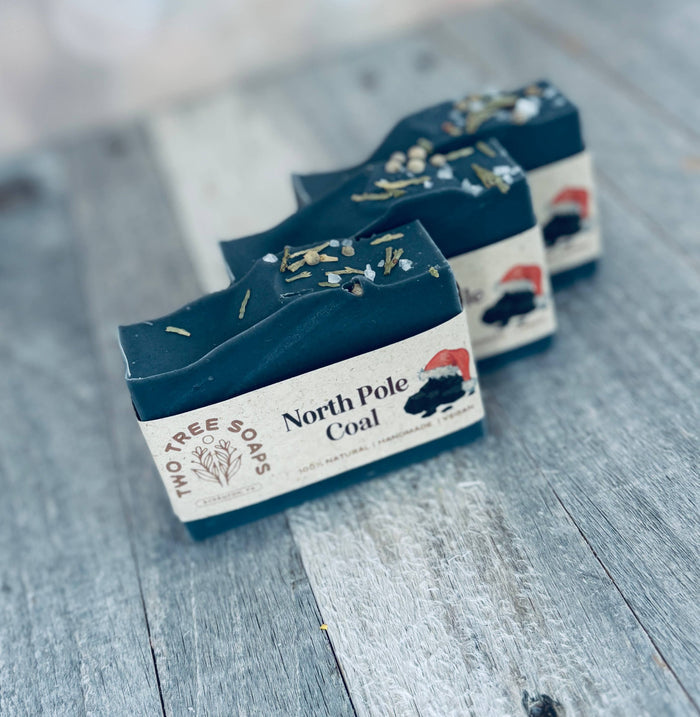 Two Tree Soaps - North Pole Coal - Natural Handmade Bar Soap