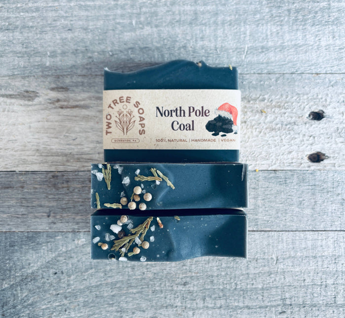 Two Tree Soaps - North Pole Coal - Natural Handmade Bar Soap